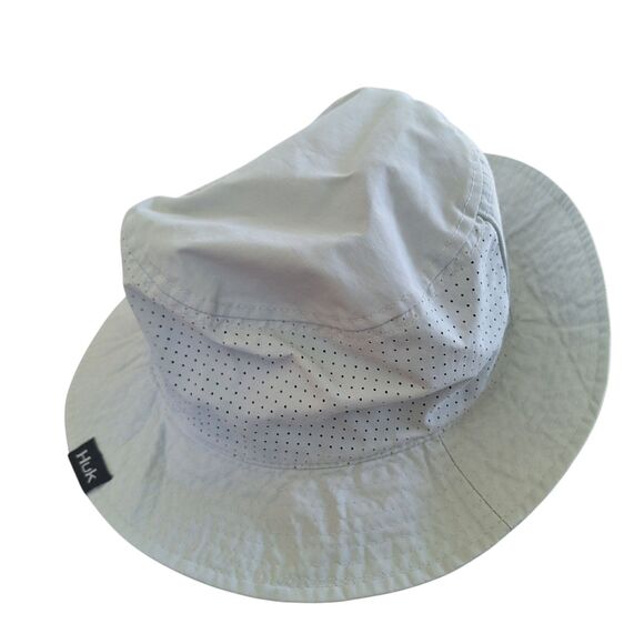 HUK High Performance Bucket Boonie Fishing Hat OSFM Oyster Light Neutral Nylon - Picture 13 of 14